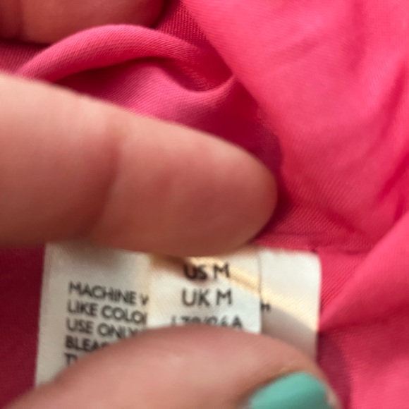 Free People Long Baja Babe Cut Out Hot Pink Gold Floral Flowy Midi Dress Medium - Picture 10 of 12